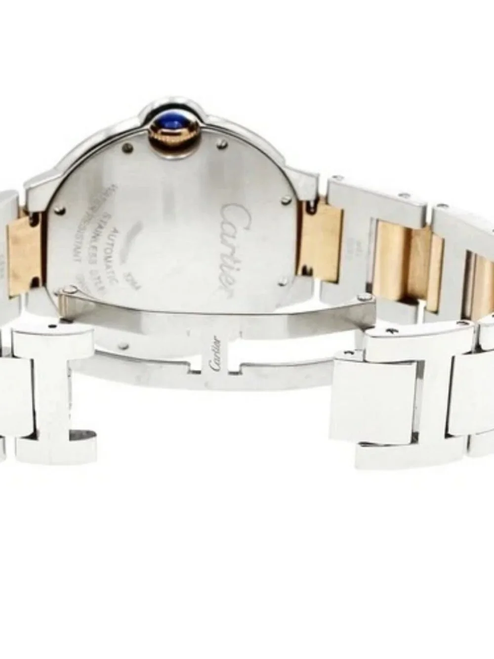 CARTIER Baron blue WE902031 11P diamond Silver Dial Automatic Men's Watch_962531